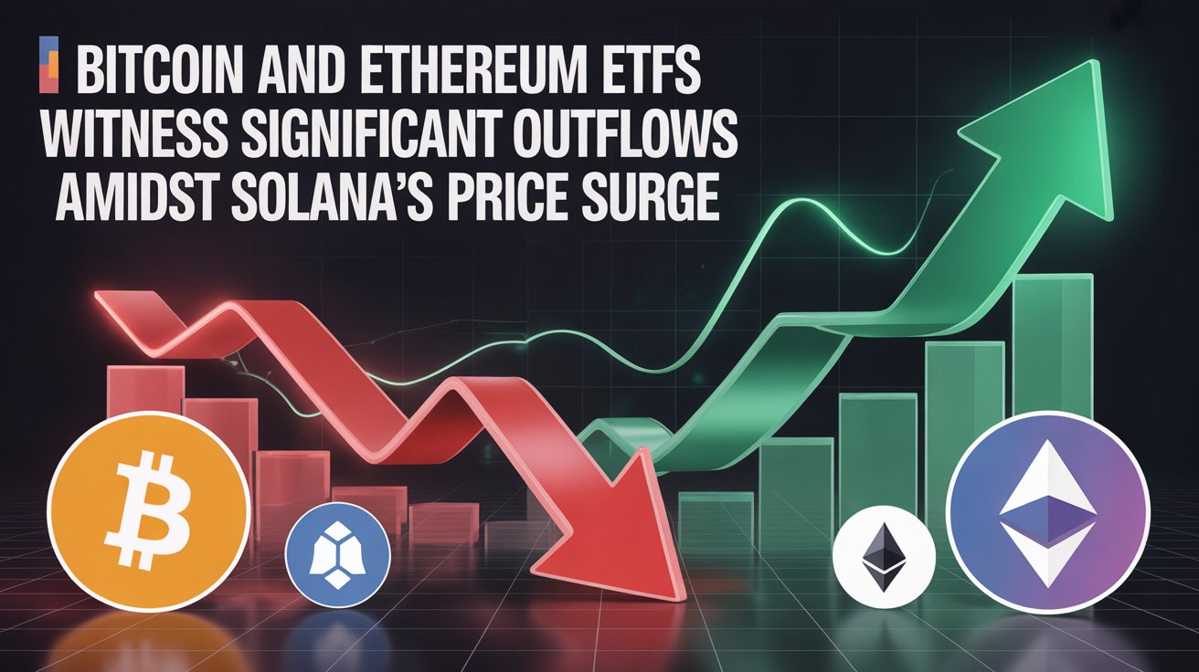 Bitcoin and Ethereum ETFs Witness Significant Outflows Amidst Solana’s Price Surge